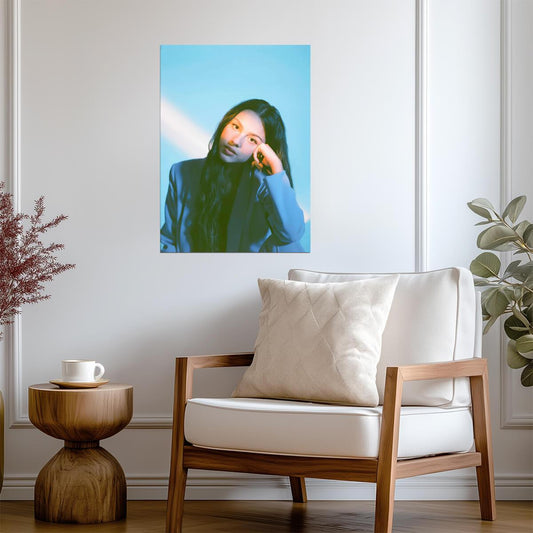 Olivia Rodrigo Artistic Light Portrait | Modern Pop Star Poster | Cool Aesthetic Wall Art - Music Poster