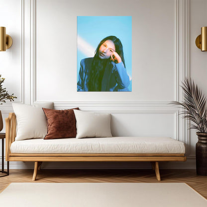 Olivia Rodrigo Artistic Light Portrait | Modern Pop Star Poster | Cool Aesthetic Wall Art - Music Poster