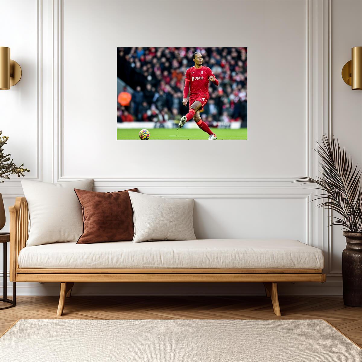 Virgil van Dijk Liverpool FC | Soccer Poster | Sports Legend Art - Sports Poster