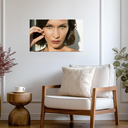 Bella Hadid Close-Up Portrait | Fashion Model Poster | Modern Beauty Photography - Celebrities Poster