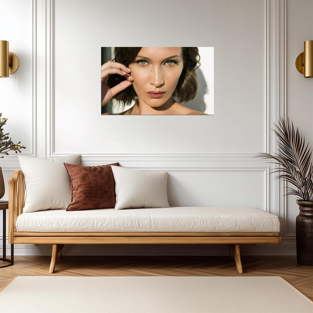 Bella Hadid Close-Up Portrait | Fashion Model Poster | Modern Beauty Photography - Celebrities Poster
