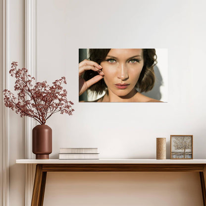 Bella Hadid Close-Up Portrait | Fashion Model Poster | Modern Beauty Photography - Celebrities Poster