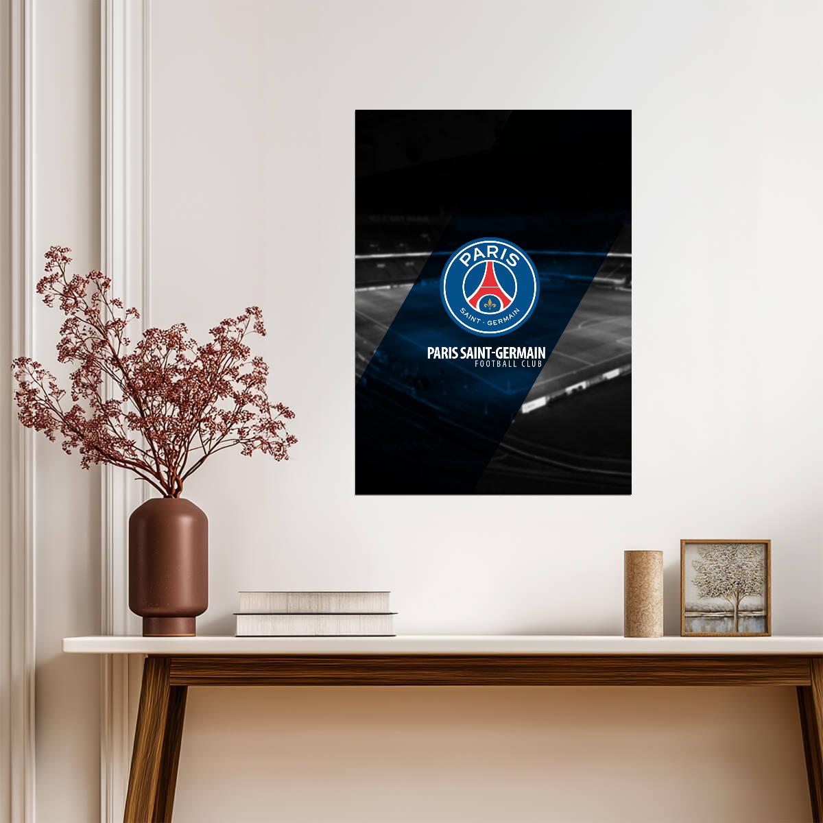 Paris Saint-Germain PSG Club Crest | Soccer Team Poster | Ligue 1 Football Fan Gift - Sports Poster