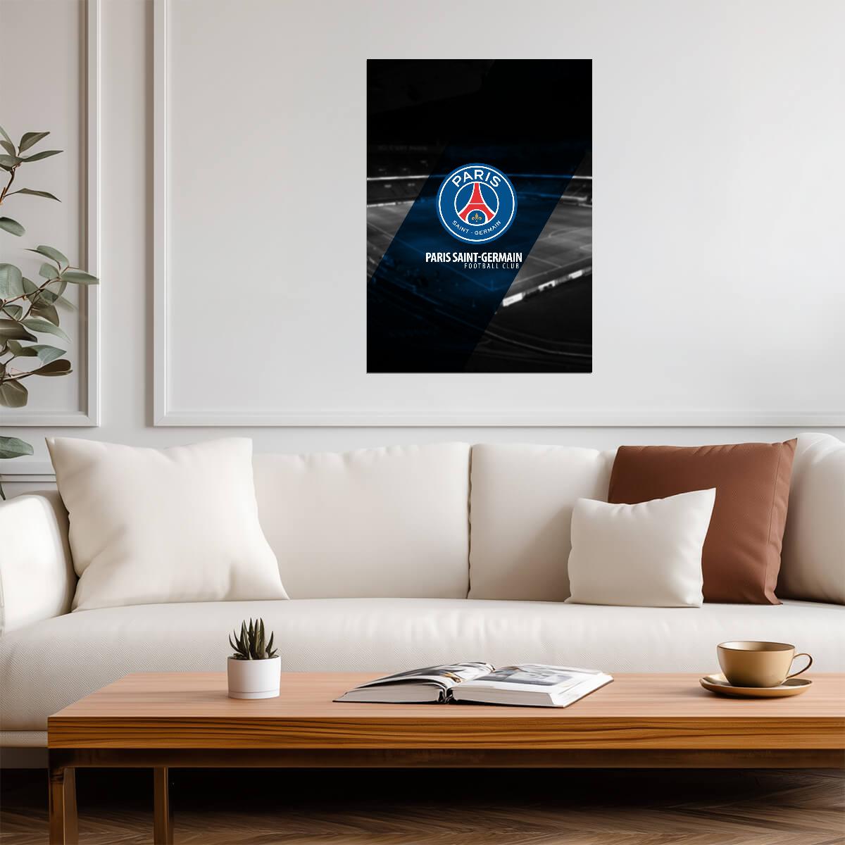 Paris Saint-Germain PSG Club Crest | Soccer Team Poster | Ligue 1 Football Fan Gift - Sports Poster
