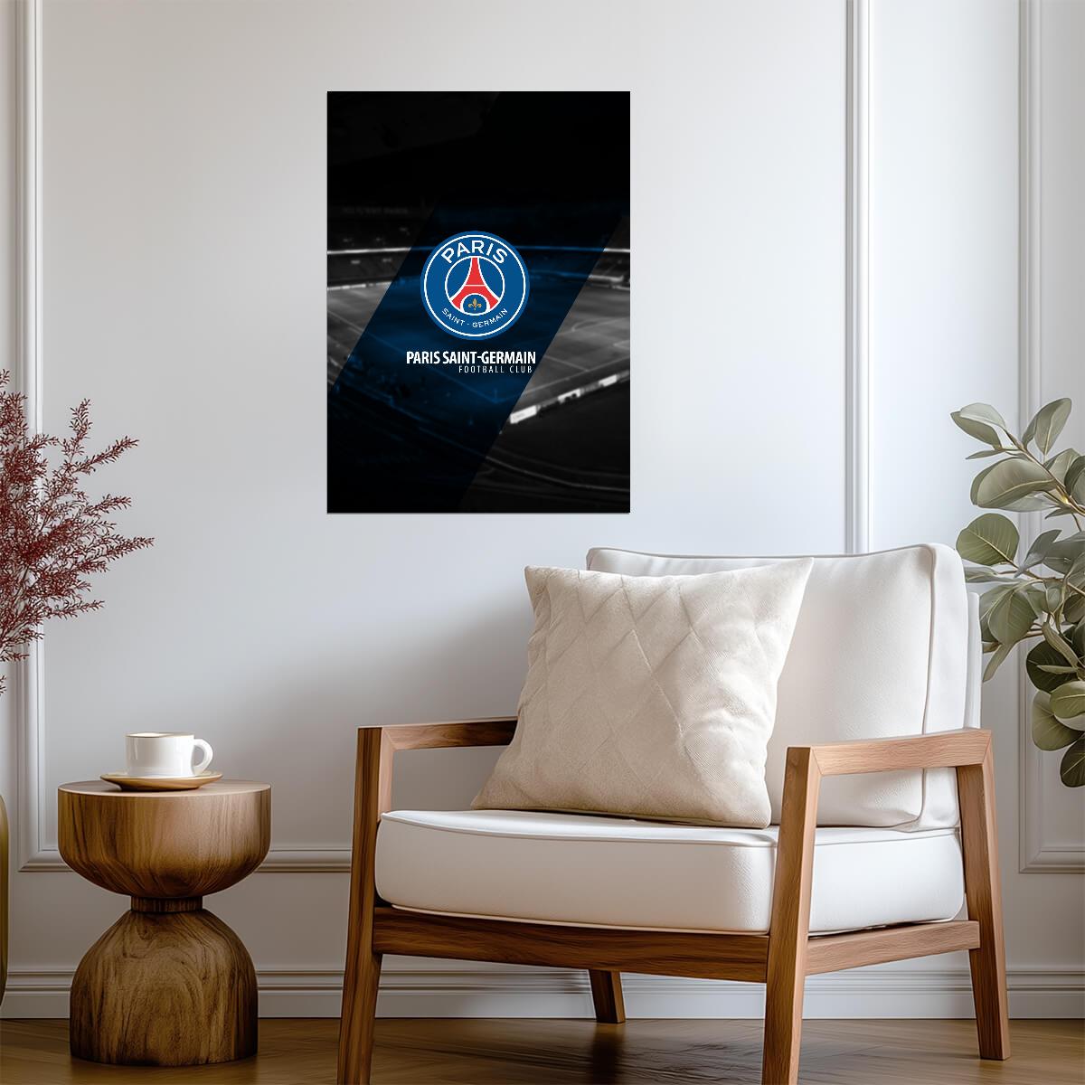 Paris Saint-Germain PSG Club Crest | Soccer Team Poster | Ligue 1 Football Fan Gift - Sports Poster