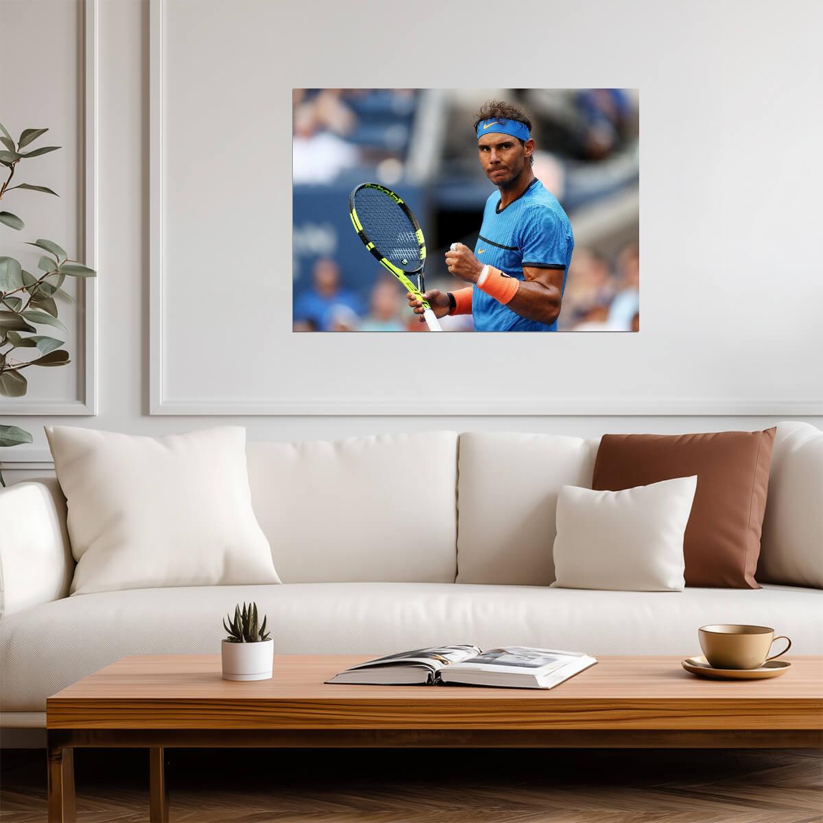 Rafael Nadal In Action | Tennis Legend Poster | Sports Photography Wall Art - Sports Poster