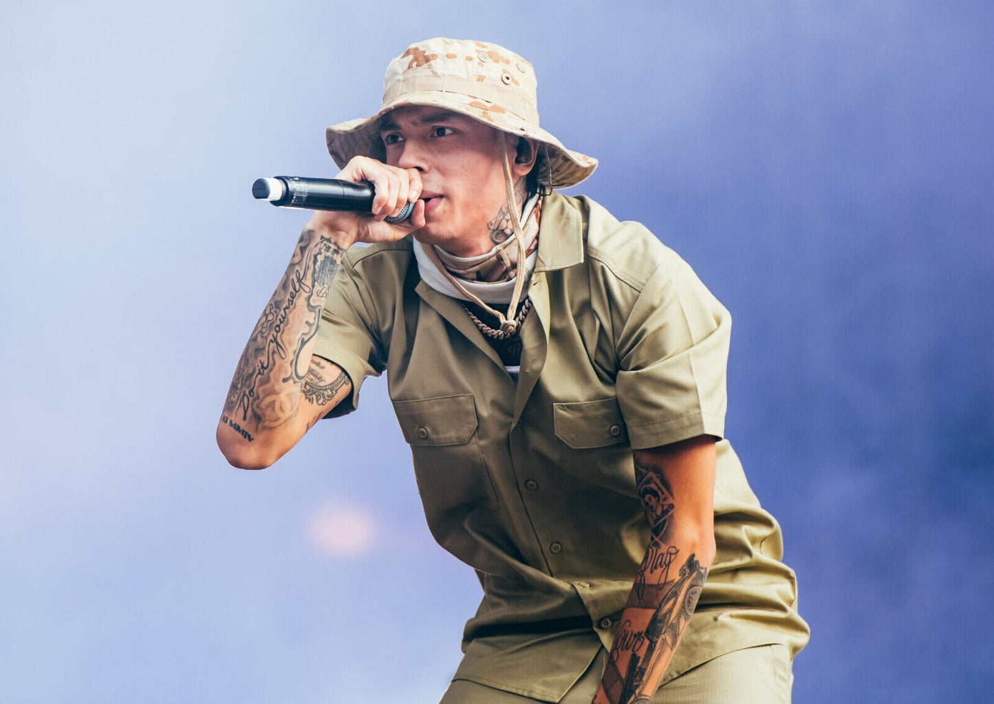 Central Cee Camo Bucket Hat | Live Performance Poster | UK Rap Concert Art - Music Poster