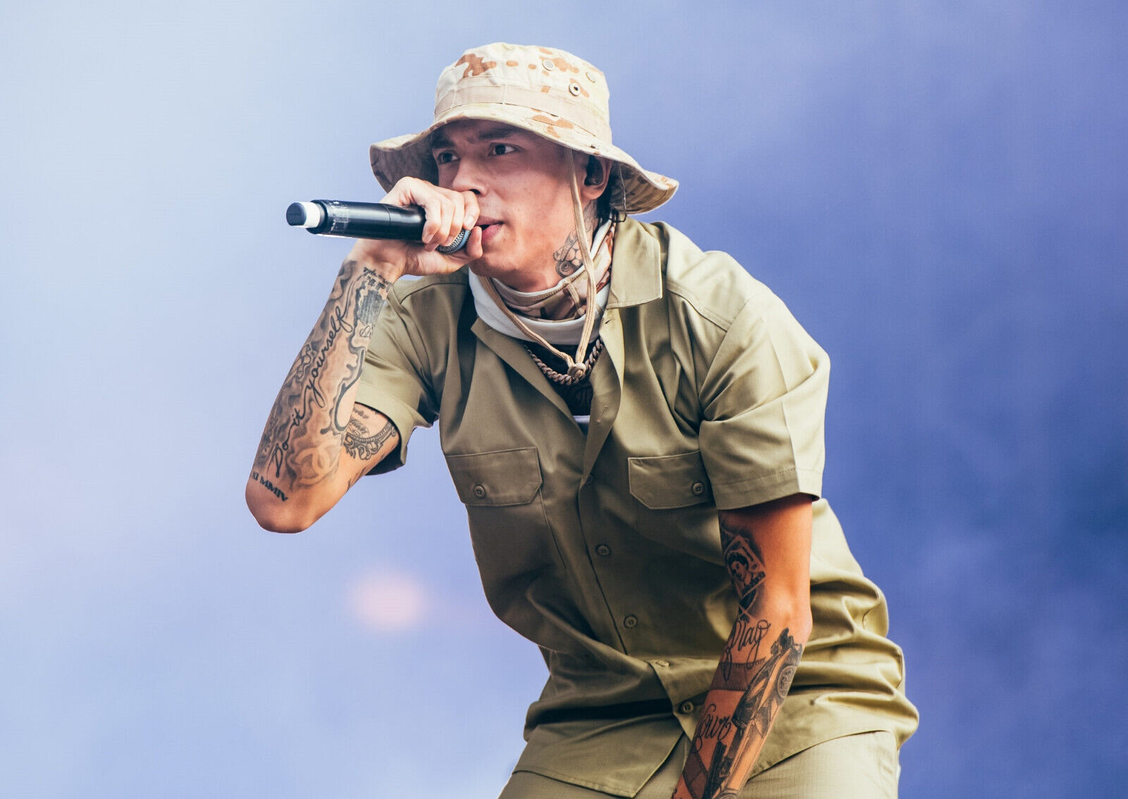 Central Cee Camo Bucket Hat | Live Performance Poster | UK Rap Concert Art - Music Poster