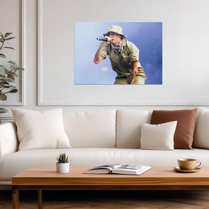 Central Cee Camo Bucket Hat | Live Performance Poster | UK Rap Concert Art - Music Poster