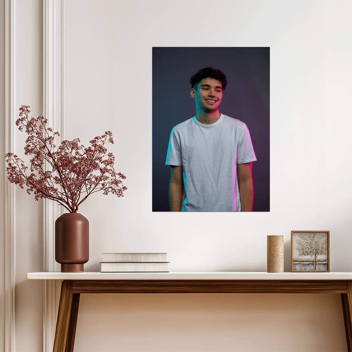 Adin Ross Modern Portrait | Streamer Celebrity Poster | Gaming Room Wall Art - Celebrities Poster