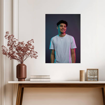 Adin Ross Modern Portrait | Streamer Celebrity Poster | Gaming Room Wall Art - Celebrities Poster