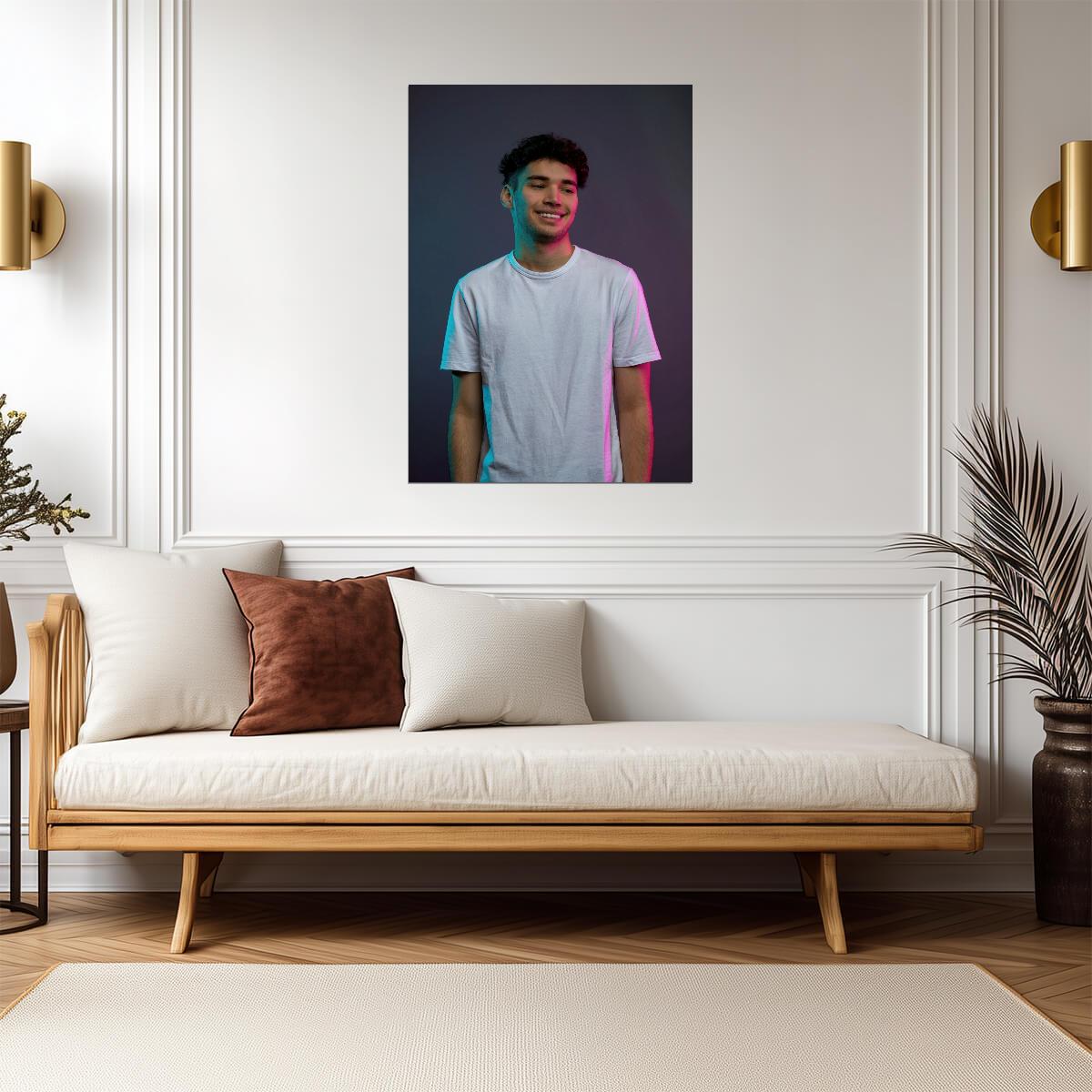 Adin Ross Modern Portrait | Streamer Celebrity Poster | Gaming Room Wall Art - Celebrities Poster