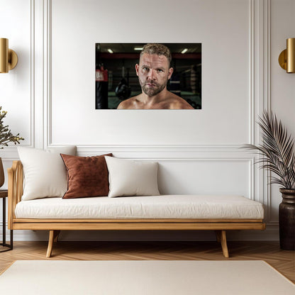 Billy Joe Saunders Intense Portrait | Professional Boxing Poster | British Combat Sports Art - Sports Poster