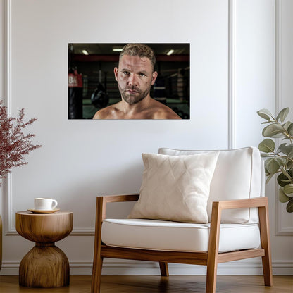 Billy Joe Saunders Intense Portrait | Professional Boxing Poster | British Combat Sports Art - Sports Poster