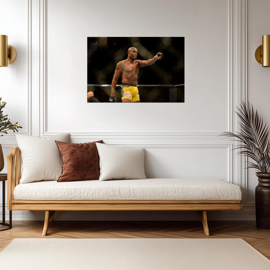 Anderson Silva UFC Champion | MMA Action Photo Poster | Combat Sports Legend Art - Sports Poster