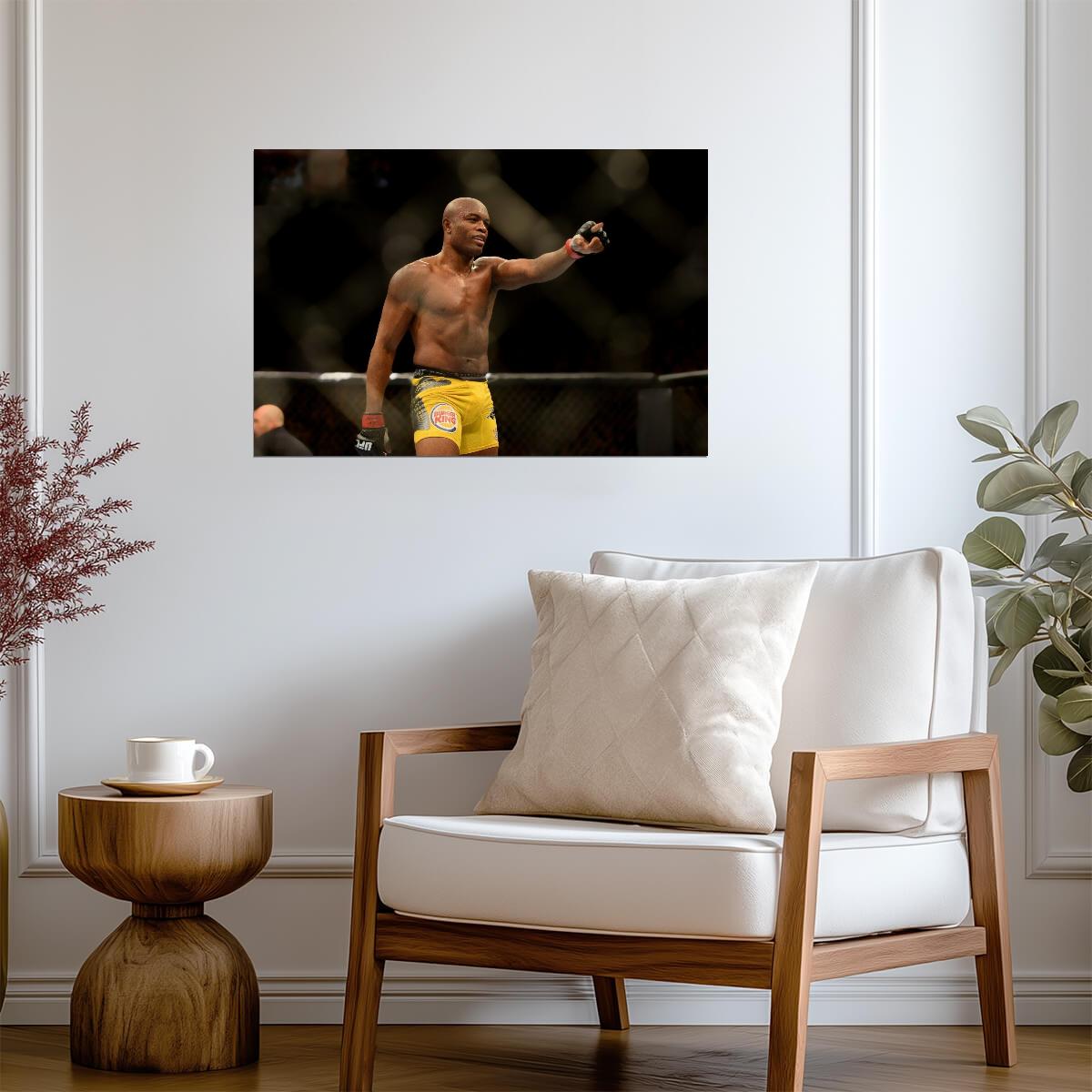 Anderson Silva UFC Champion | MMA Action Photo Poster | Combat Sports Legend Art - Sports Poster