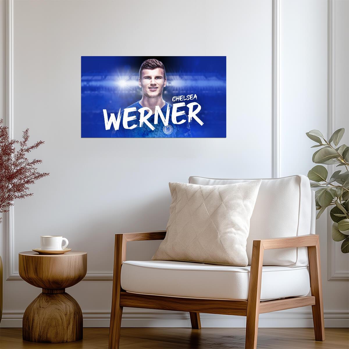 Timo Werner Chelsea FC | Soccer Star Poster | Premier League Wall Art - Sports Poster