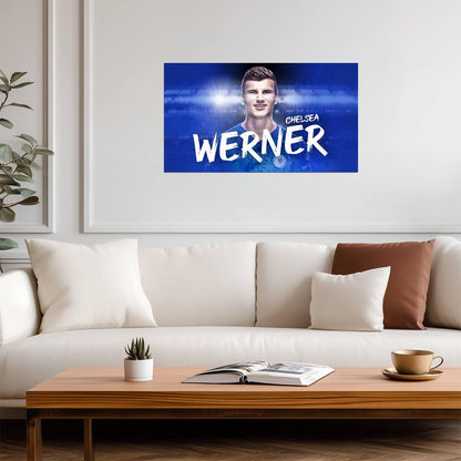 Timo Werner Chelsea FC | Soccer Star Poster | Premier League Wall Art - Sports Poster