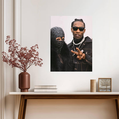 Cardi B and Offset | Hip Hop Couple | Rapper Duo Poster - Music Poster