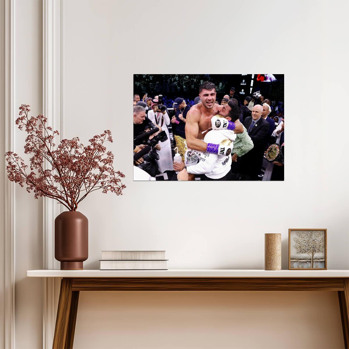 Tommy Fury Emotional Victory Celebration | Boxing Poster | Combat Sports Photography - Sports Poster