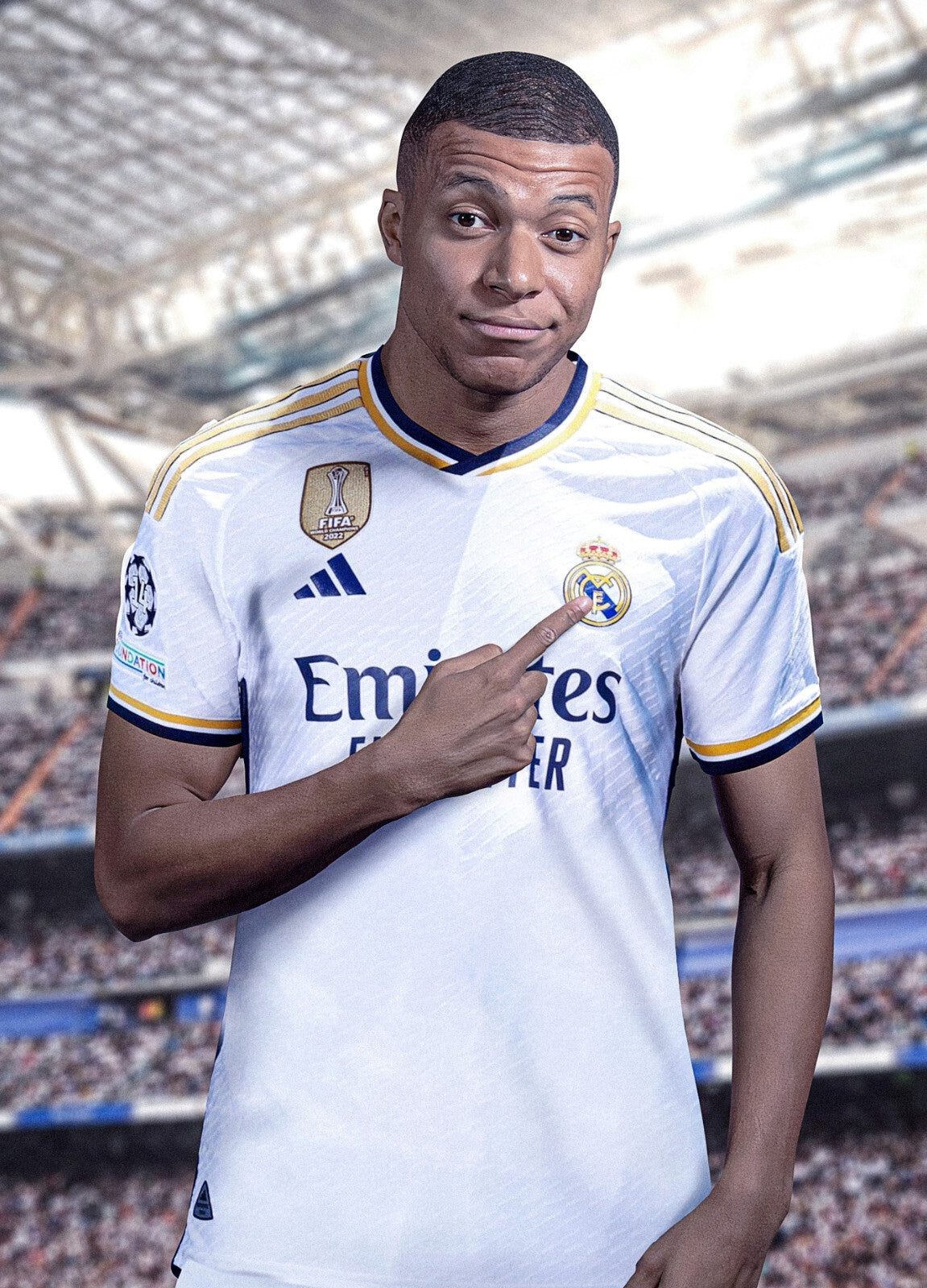 Kylian Mbappé Real Madrid | Soccer Poster | Football Star Wall Art - Sports Poster