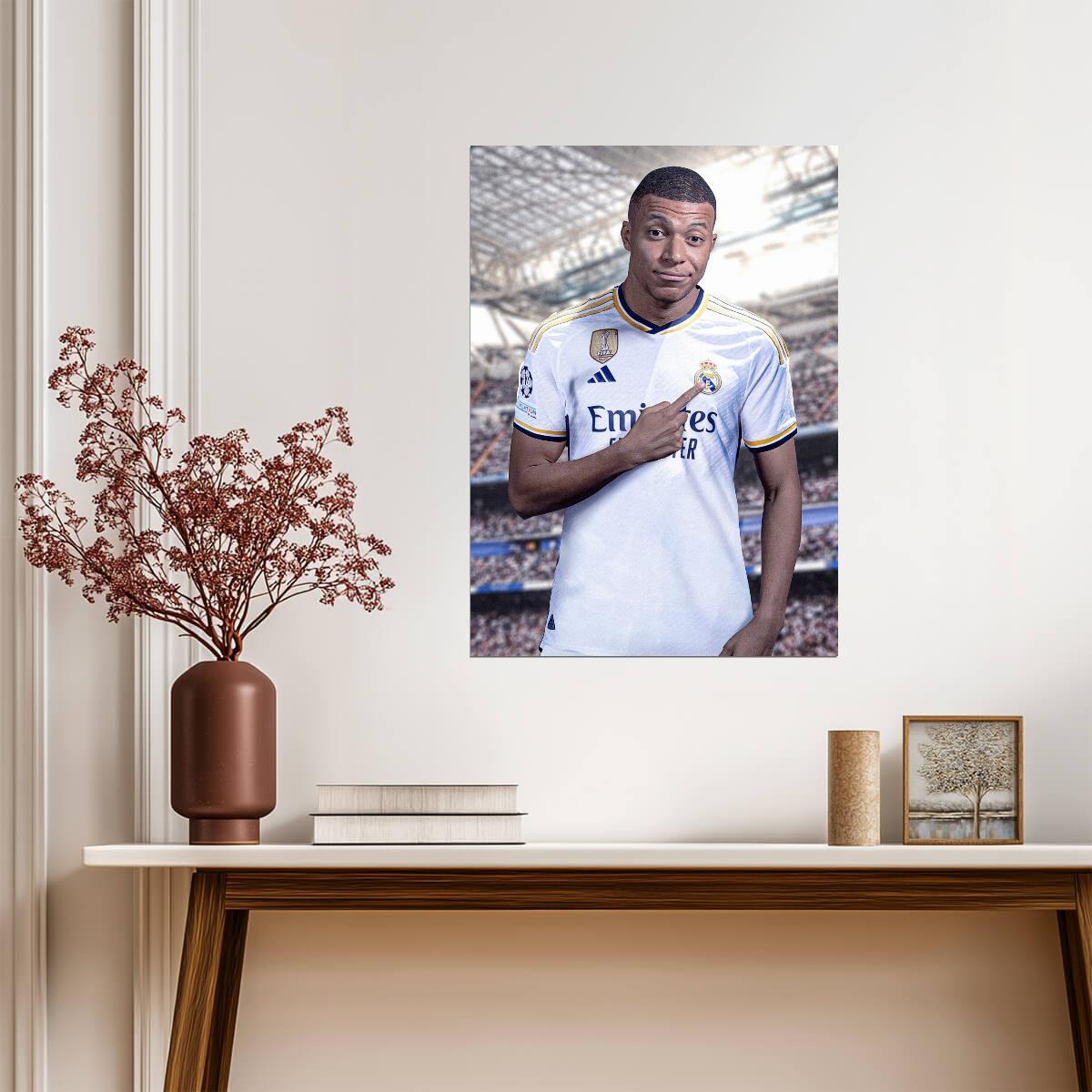 Kylian Mbappé Real Madrid | Soccer Poster | Football Star Wall Art - Sports Poster