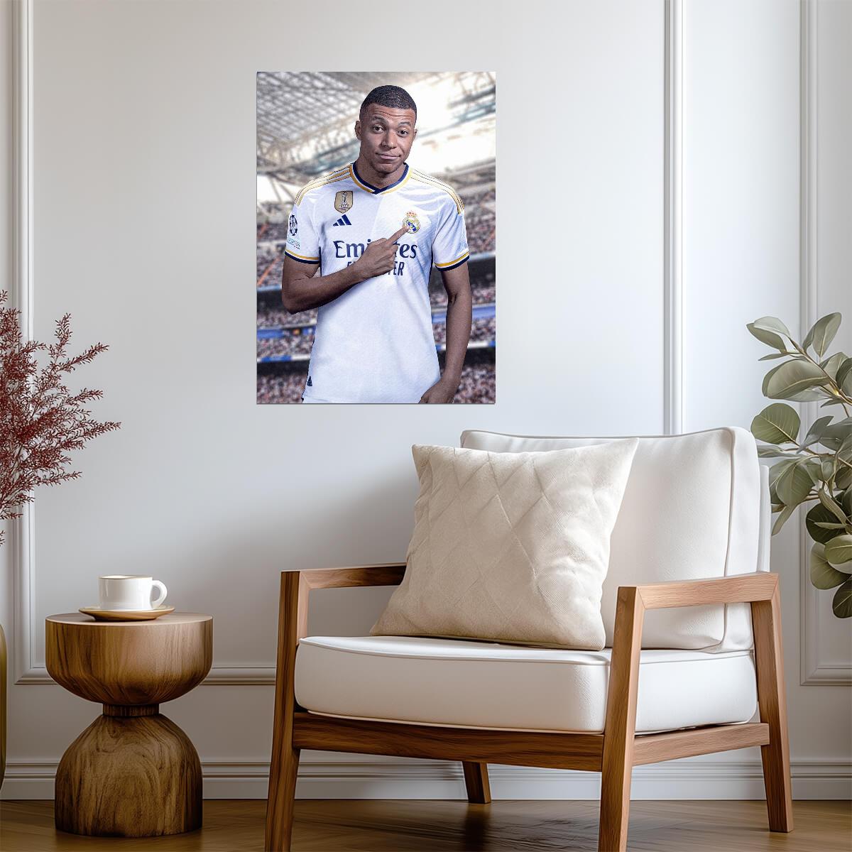 Kylian Mbappé Real Madrid | Soccer Poster | Football Star Wall Art - Sports Poster