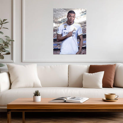 Kylian Mbappé Real Madrid | Soccer Poster | Football Star Wall Art - Sports Poster