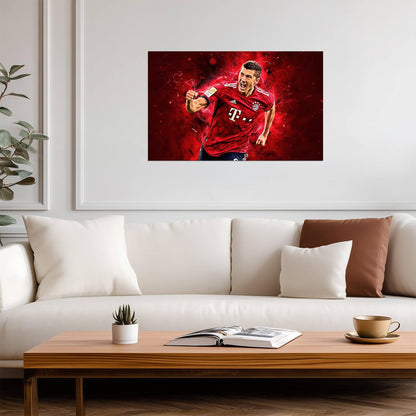Robert Lewandowski FC Bayern Munich Celebration - Sports Poster