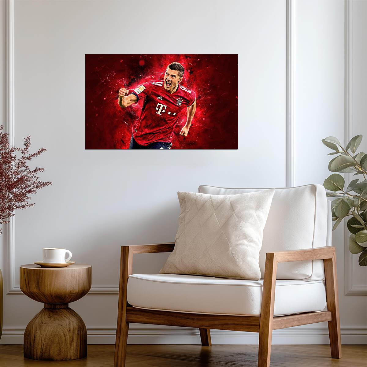 Robert Lewandowski FC Bayern Munich Celebration - Sports Poster