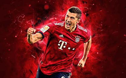 Robert Lewandowski FC Bayern Munich Celebration - Sports Poster