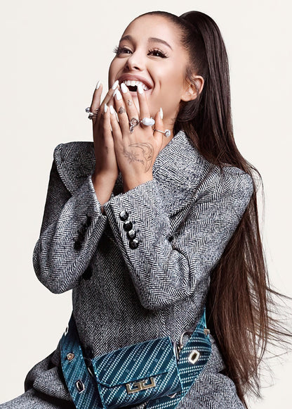 Ariana Grande Laughing Portrait | Givenchy Photoshoot Poster | Celebrity Fashion Art - Music Poster