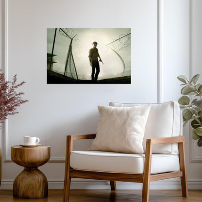 The Walking Dead Rick Grimes at the Prison | Iconic TV Show Poster | Apocalyptic Horror Art - Movies & TV Poster