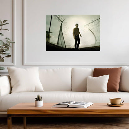 The Walking Dead Rick Grimes at the Prison | Iconic TV Show Poster | Apocalyptic Horror Art - Movies & TV Poster