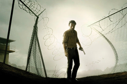 The Walking Dead Rick Grimes at the Prison | Iconic TV Show Poster | Apocalyptic Horror Art - Movies & TV Poster