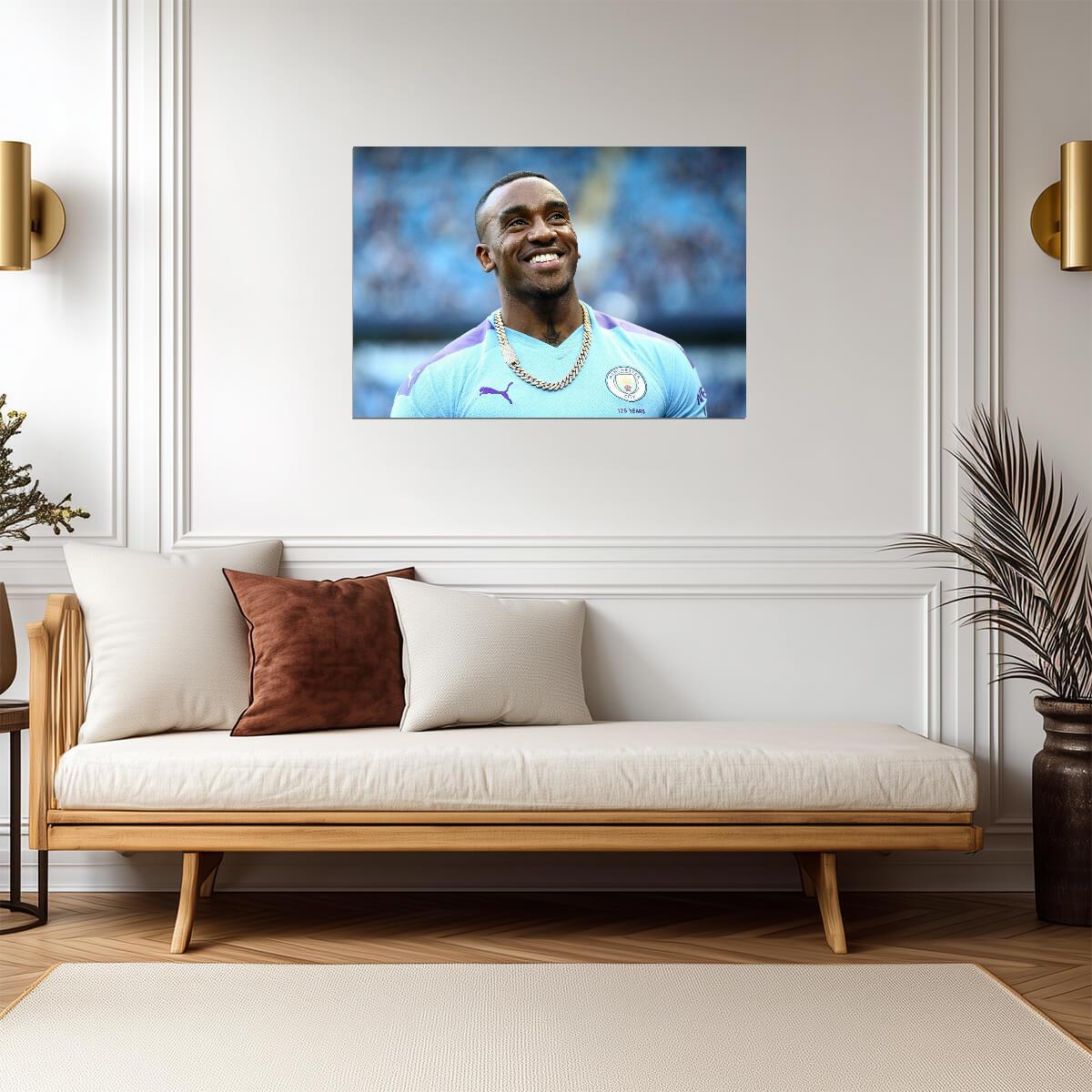 Bugzy Malone in Manchester City Jersey | UK Grime Artist Poster | British Rap Music Art - Music Poster
