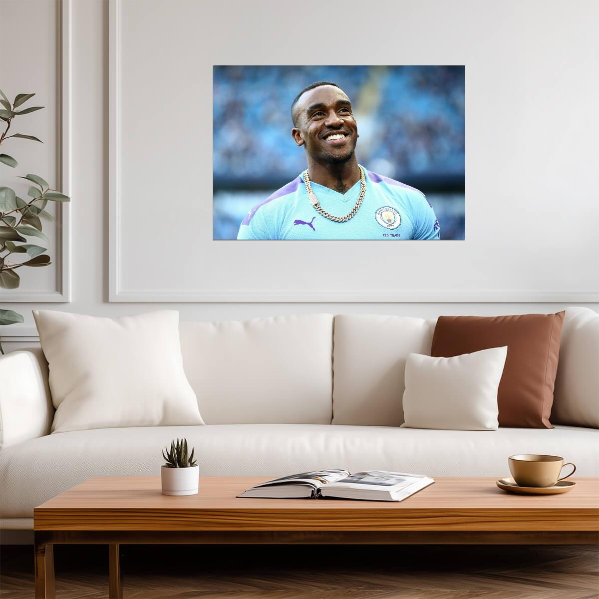 Bugzy Malone in Manchester City Jersey | UK Grime Artist Poster | British Rap Music Art - Music Poster