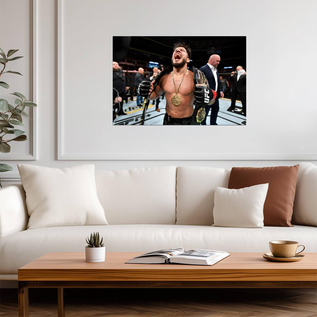 Henry Cejudo Triple C Victory | UFC Poster | MMA Legend Wall Art - Sports Poster