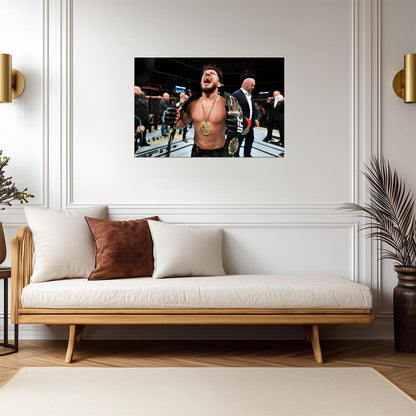 Henry Cejudo Triple C Victory | UFC Poster | MMA Legend Wall Art - Sports Poster