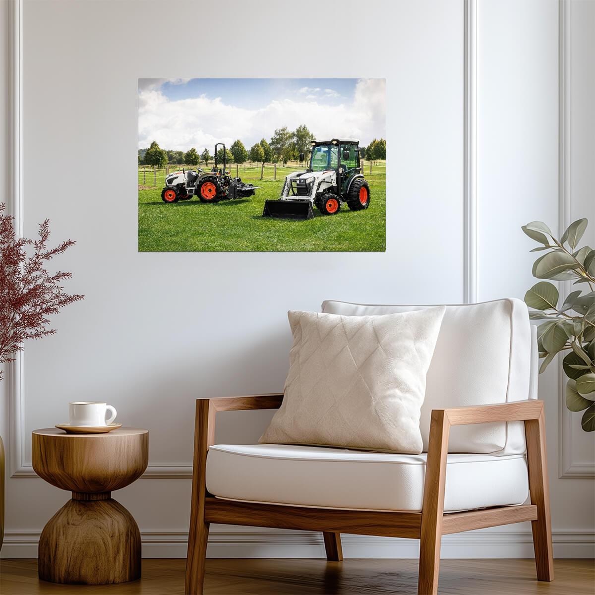 Bobcat CT2535 Compact Tractor | Farm & Landscaping Equipment Poster | Tractor with Front Loader Art - Cars Poster