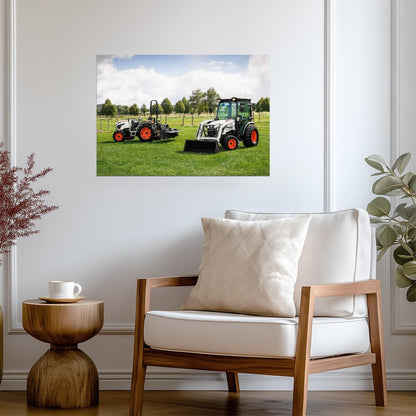 Bobcat CT2535 Compact Tractor | Farm & Landscaping Equipment Poster | Tractor with Front Loader Art - Cars Poster