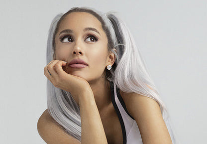 Ariana Grande Platinum Pigtails | Sweetener Era Close Up Poster | Music Star Portrait - Music Poster