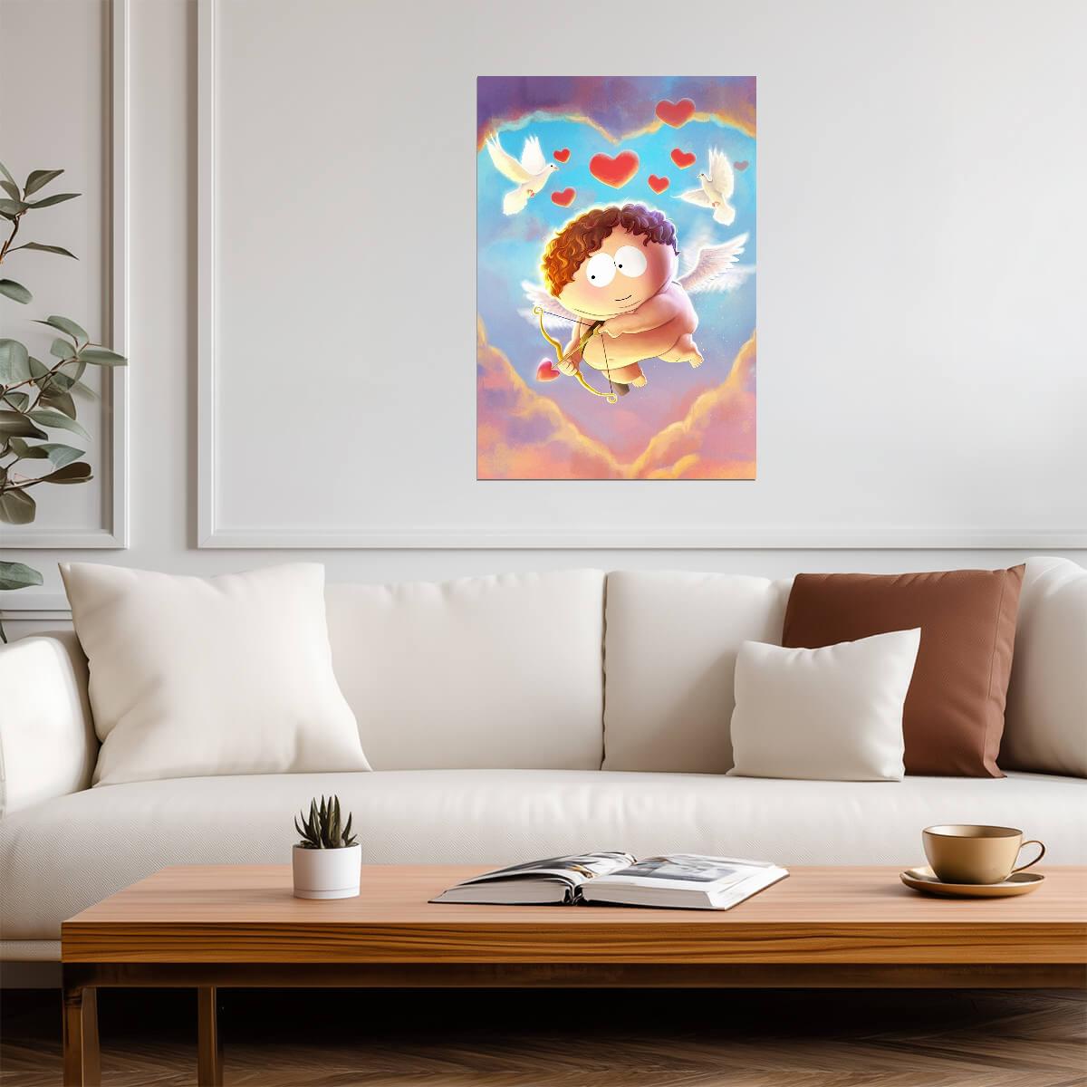 South Park Eric Cartman as Cupid | Animated TV Show Poster | Funny Valentine's Art - Movies & TV Poster
