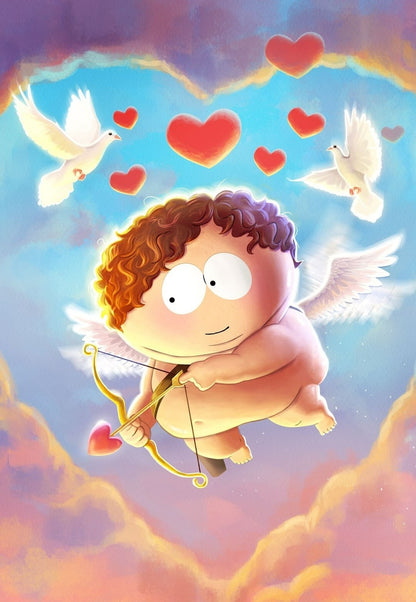 South Park Eric Cartman as Cupid | Animated TV Show Poster | Funny Valentine's Art - Movies & TV Poster