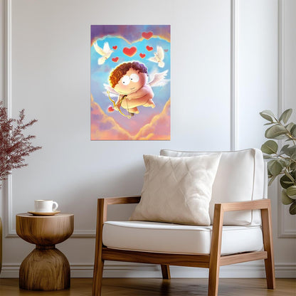 South Park Eric Cartman as Cupid | Animated TV Show Poster | Funny Valentine's Art - Movies & TV Poster