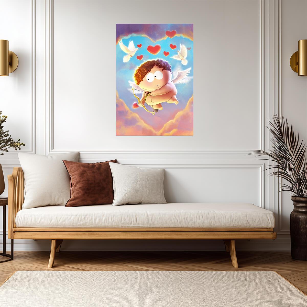 South Park Eric Cartman as Cupid | Animated TV Show Poster | Funny Valentine's Art - Movies & TV Poster