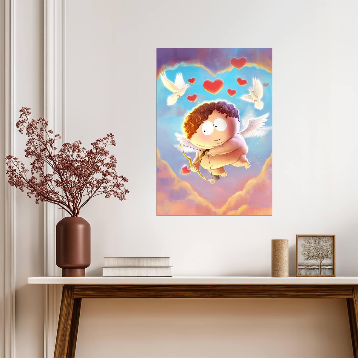 South Park Eric Cartman as Cupid | Animated TV Show Poster | Funny Valentine's Art - Movies & TV Poster