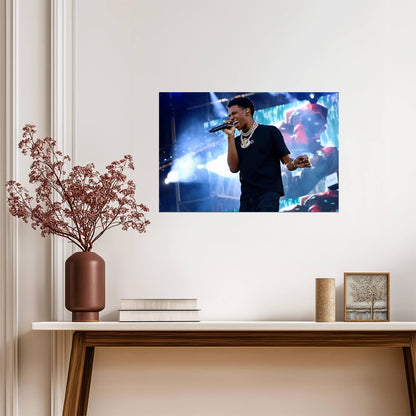 A Boogie Wit Da Hoodie Stage | Music Poster | Vibrant Performance Art - Music Poster