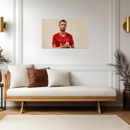 Jordan Henderson Liverpool FC 2022 Carabao Cup Final | Soccer Poster | Liverpool Captain Wall Art - Sports Poster