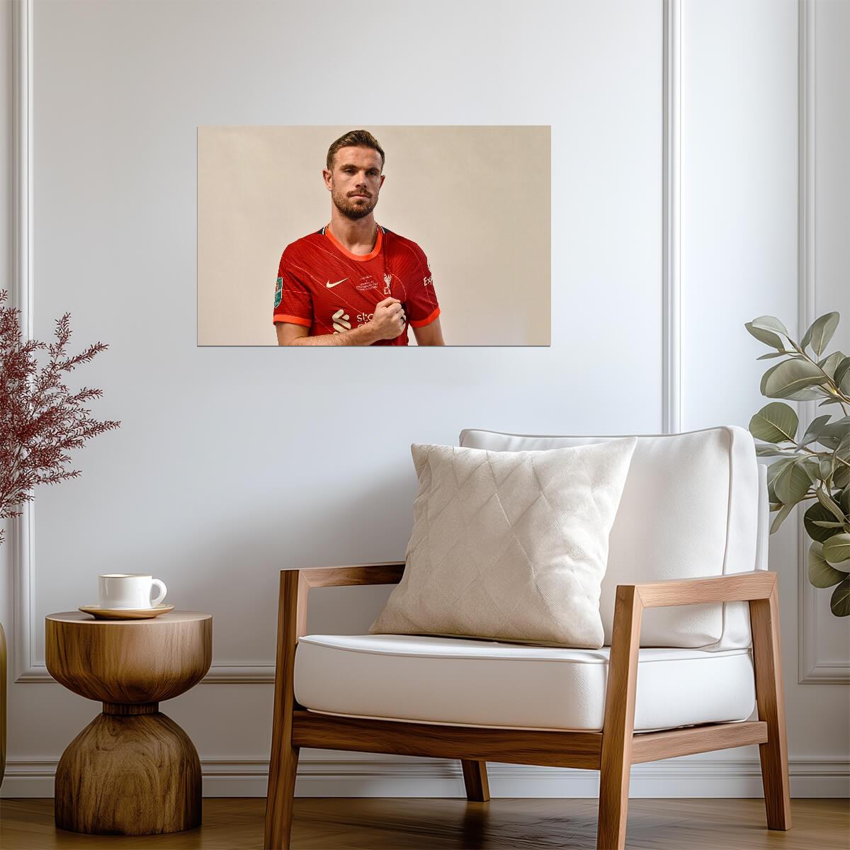 Jordan Henderson Liverpool FC 2022 Carabao Cup Final | Soccer Poster | Liverpool Captain Wall Art - Sports Poster